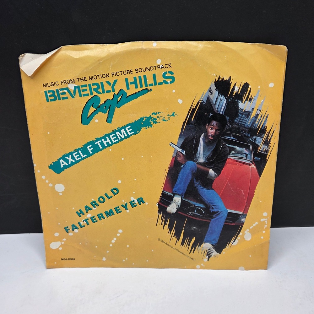 MCA Axel F Theme Beverly Hills Cop Soundtrack 7" Vinyl 45 RPM Harold Faltermeyer